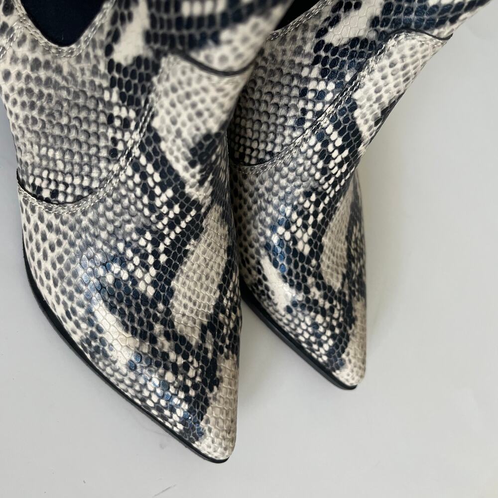 PAIGE Snake Print Ankle Boots - Picture 5 of 9